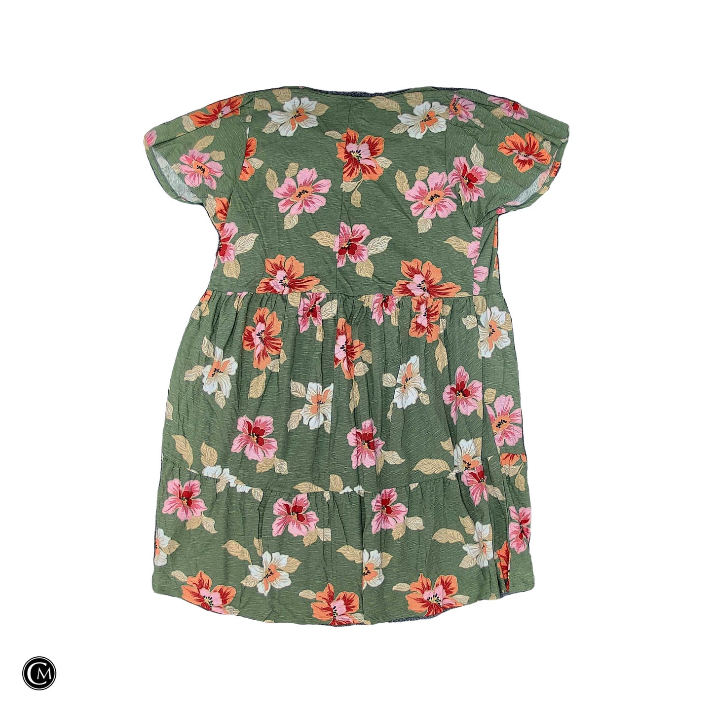 Dress Casual Short By Lane Bryant In Green & Orange, Size: 1x image 2