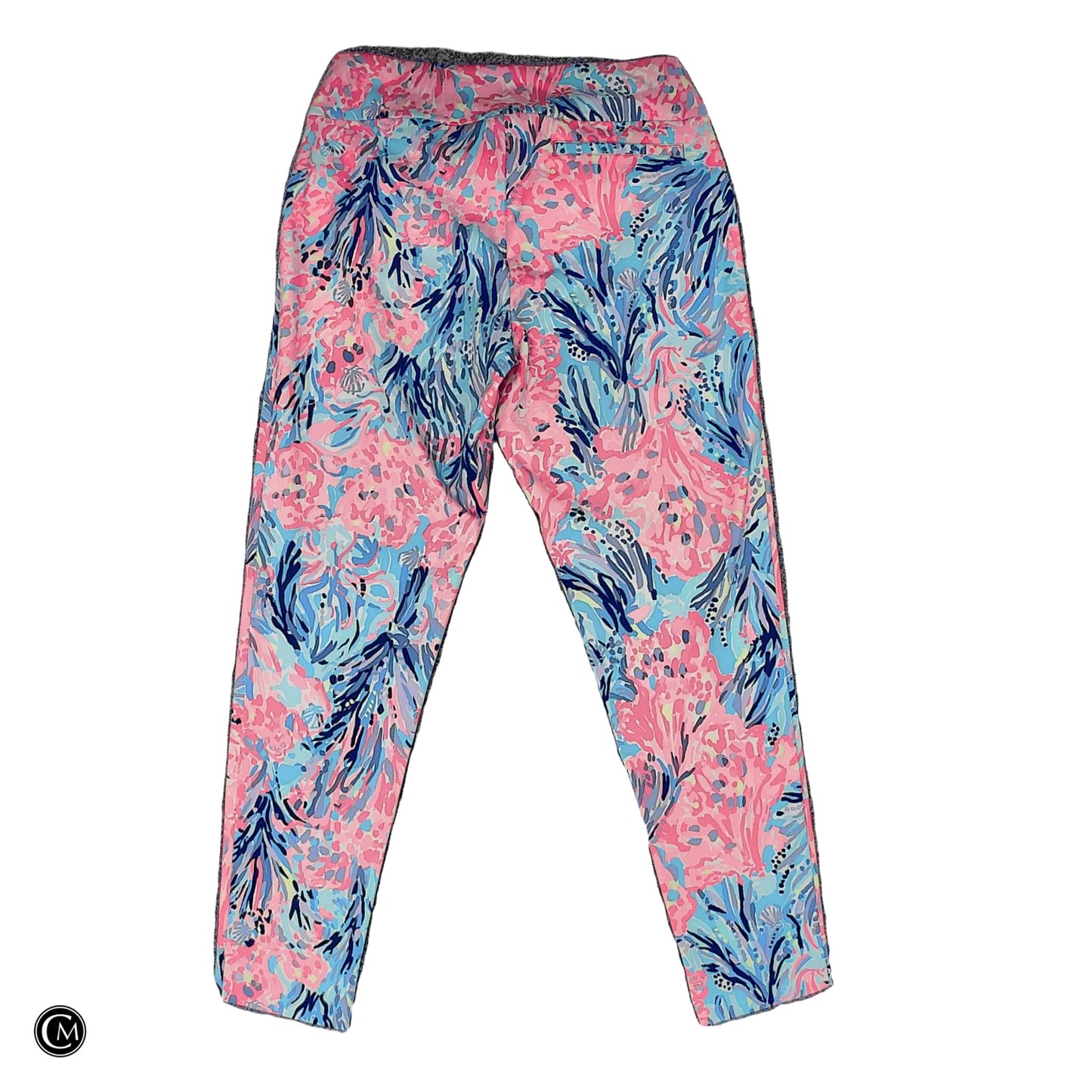 Pants Designer By Lilly Pulitzer In Blue & Pink, Size: M image 2