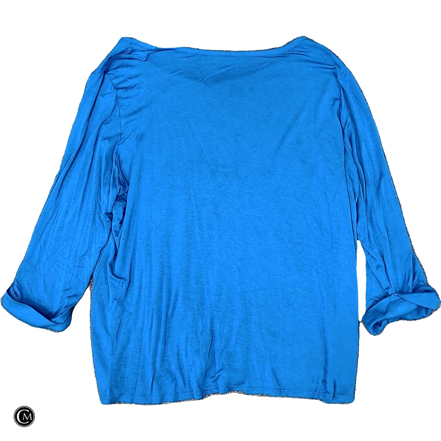 Top Ls By Kim Rogers In Blue, Size: 2x image 2