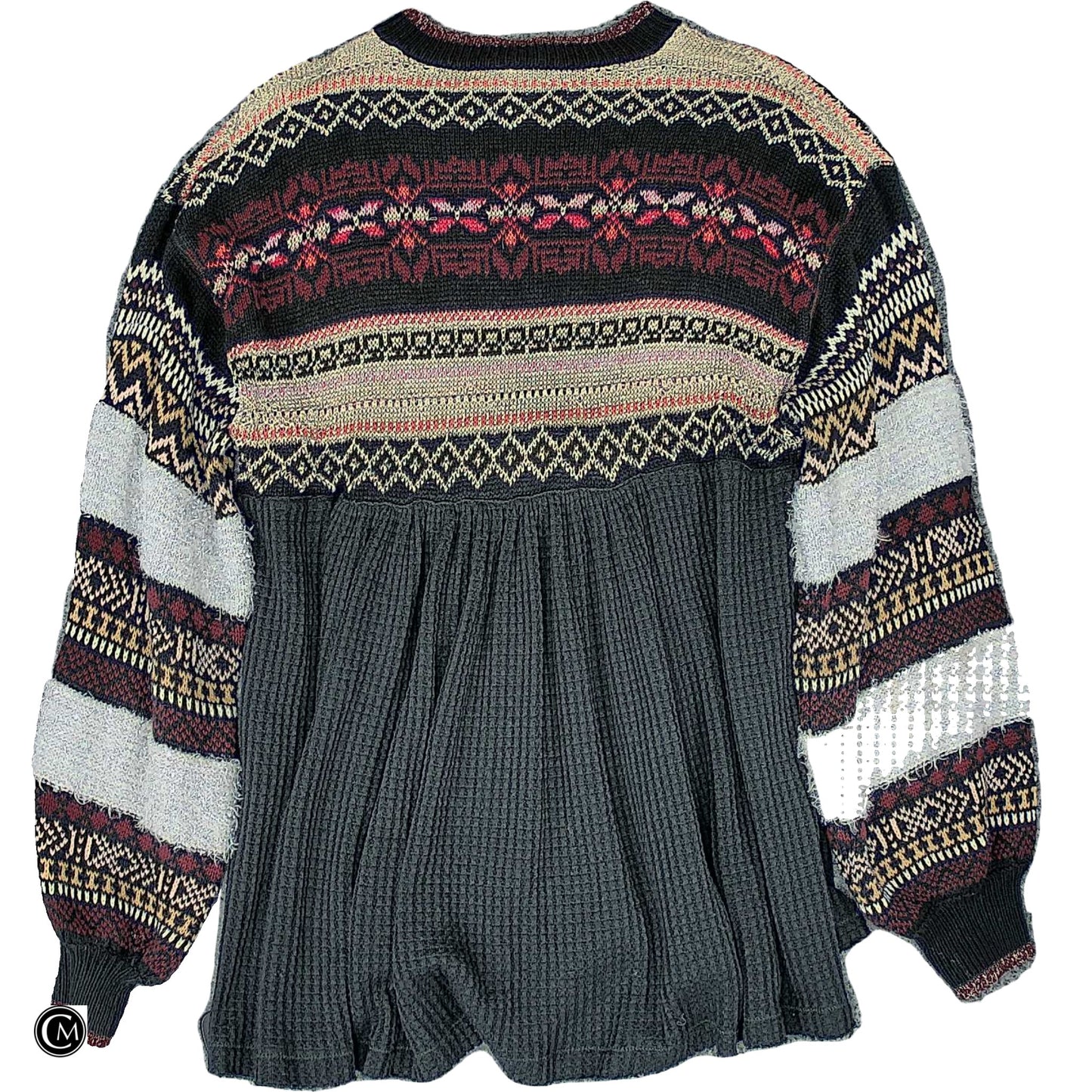 Sweater By Free People In Black & Pink, Size: S image 2