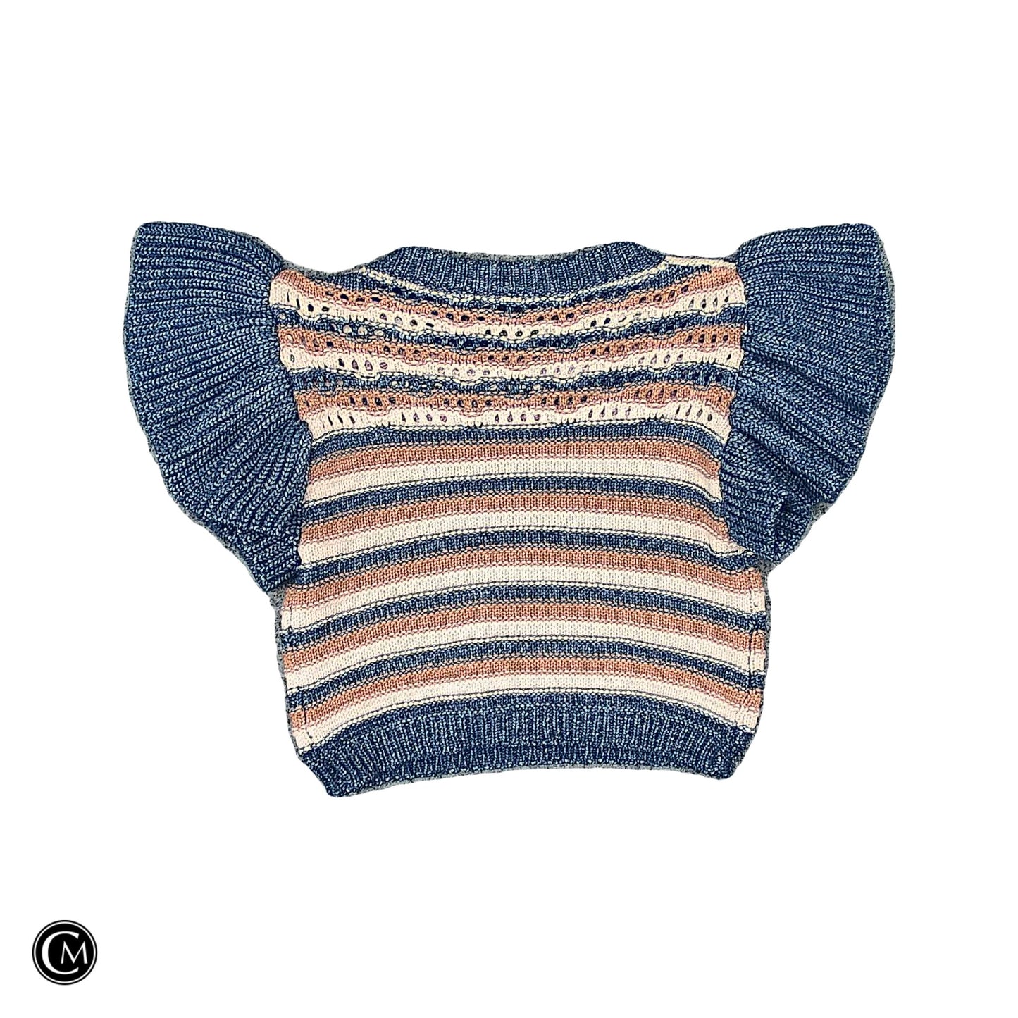 Sweater Ss By Entro In Blue & Brown, Size: M image 2