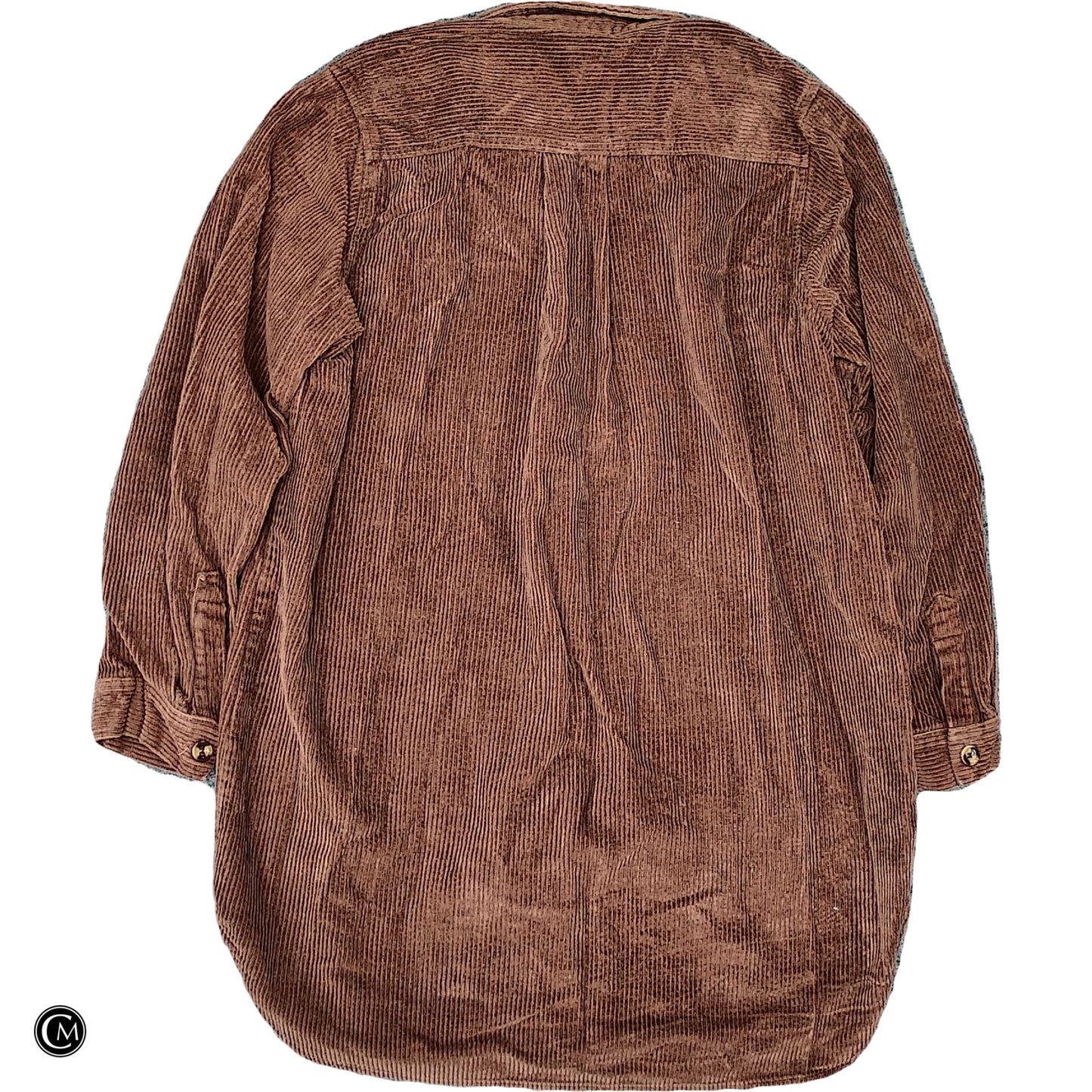 Jacket Shirt By Clothes Mentor In Brown, Size: M image 2