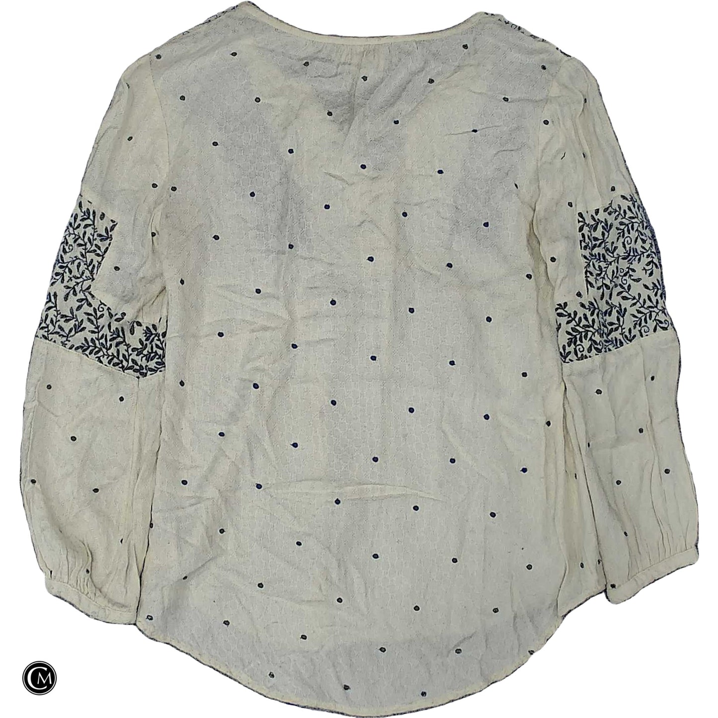 Top Ls By Cmc In Blue & Cream, Size: Xs image 2