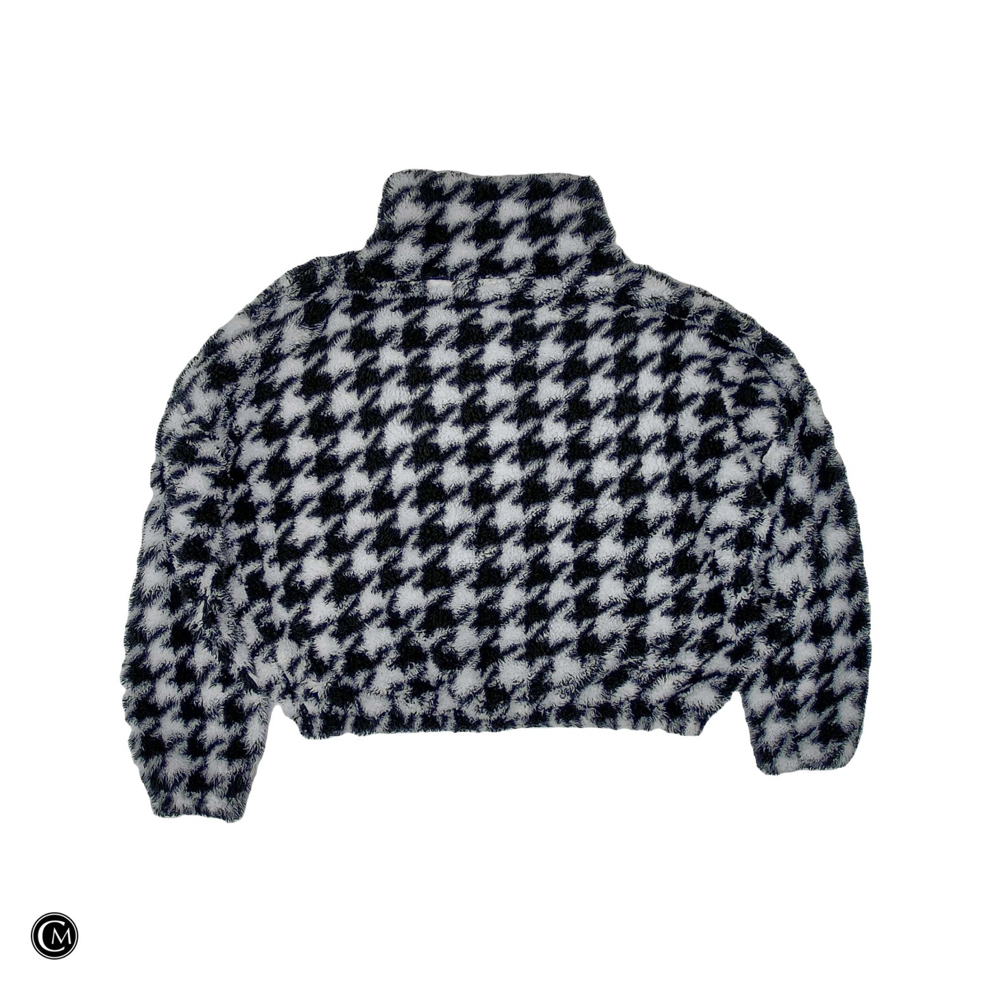 Jacket Faux Fur & Sherpa By Clothes Mentor In Black & White, Size: L image 2