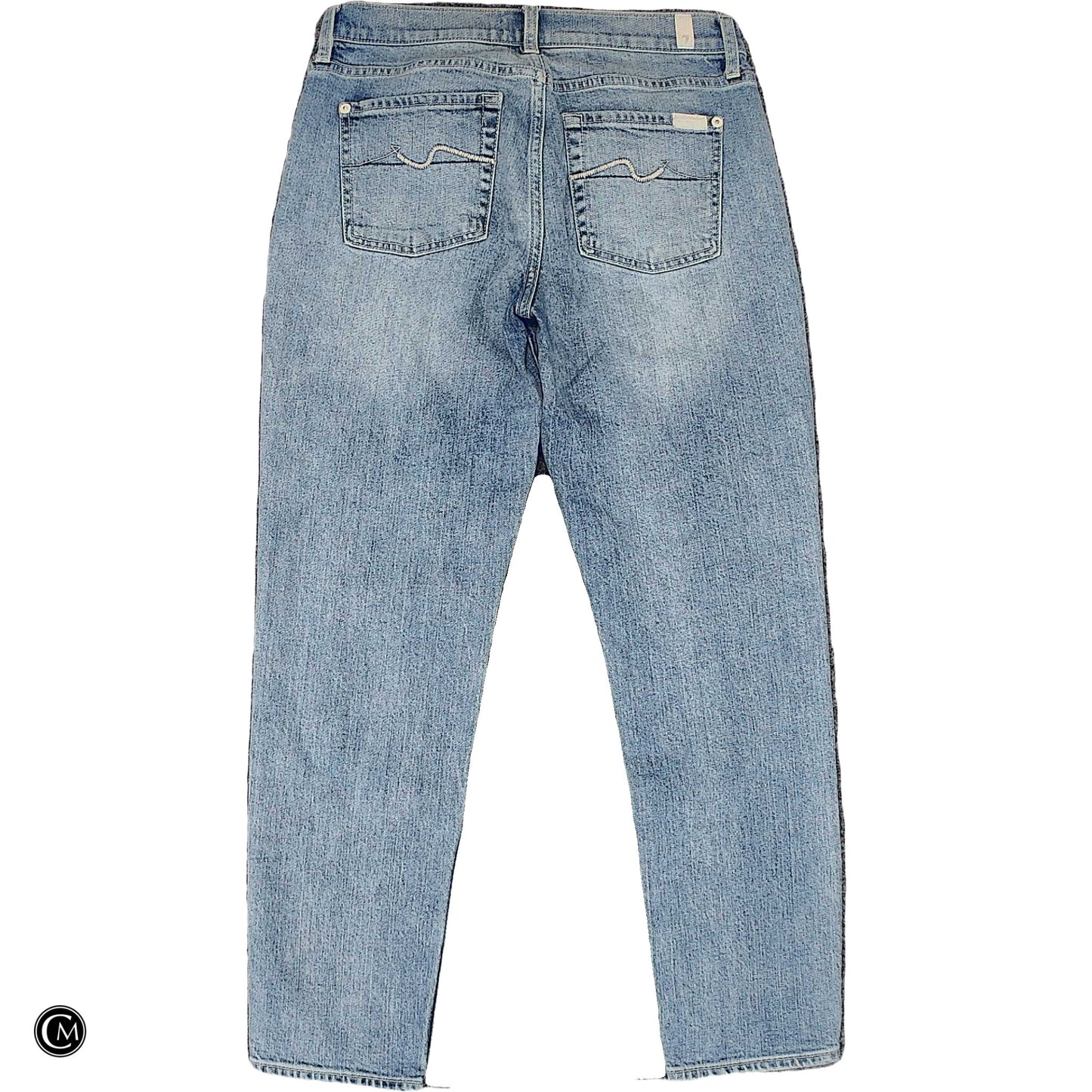 Jeans Straight By 7 For All Mankind In Blue Denim, Size: 4 image 2