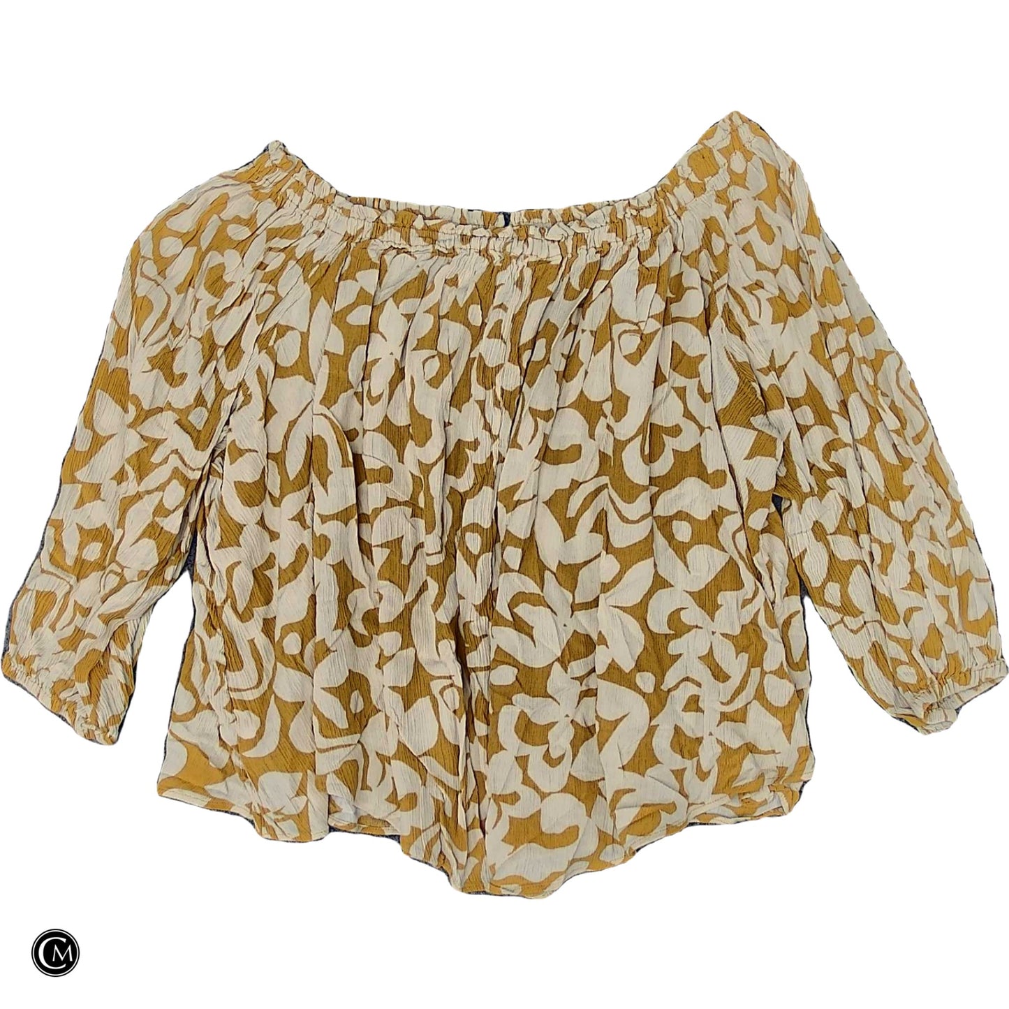 Top Ls By Terra & Sky In Cream & Yellow, Size: 1x image 2