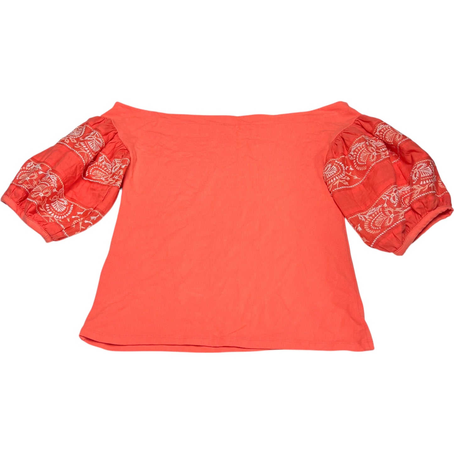 Top 3/4 Sleeve By Free People In Orange, Size:L