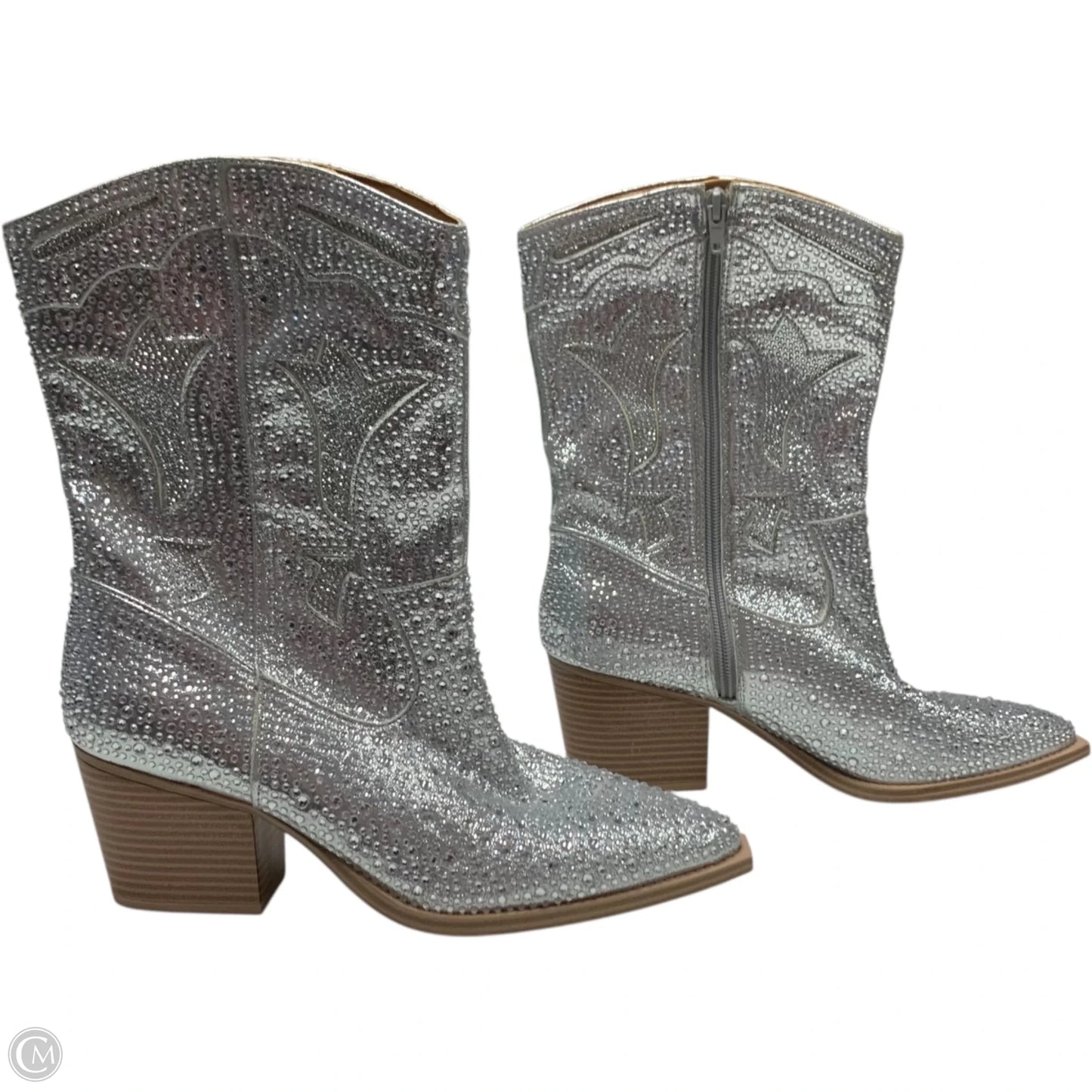 Boots Western By Crown Vintage In Silver, Size: 10