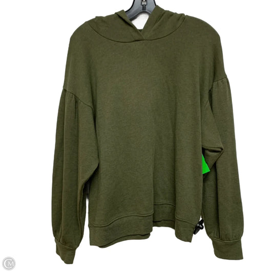 Sweatshirt Hoodie By Madewell In Green, Size: L
