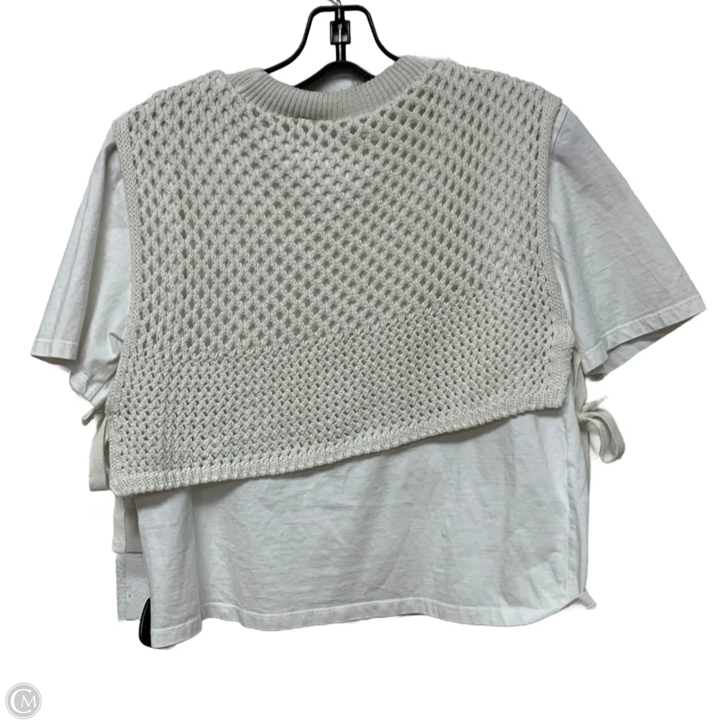Top Short Sleeve By Zara In White, Size: S