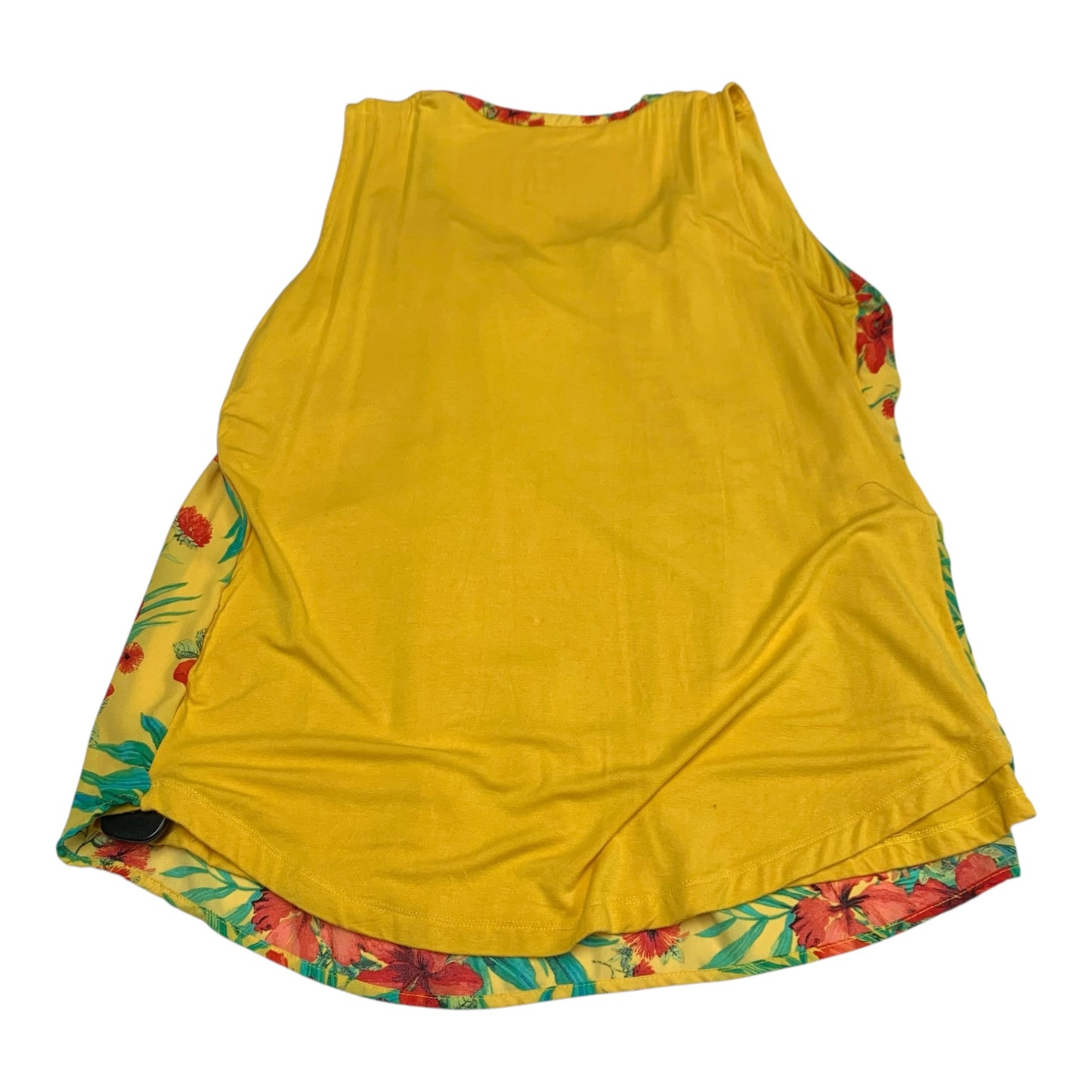 Top Sleeveless By New York And Co In Yellow, Size: Xl