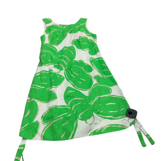 Dress Designer By Lilly Pulitzer In Green & White, Size: Xs