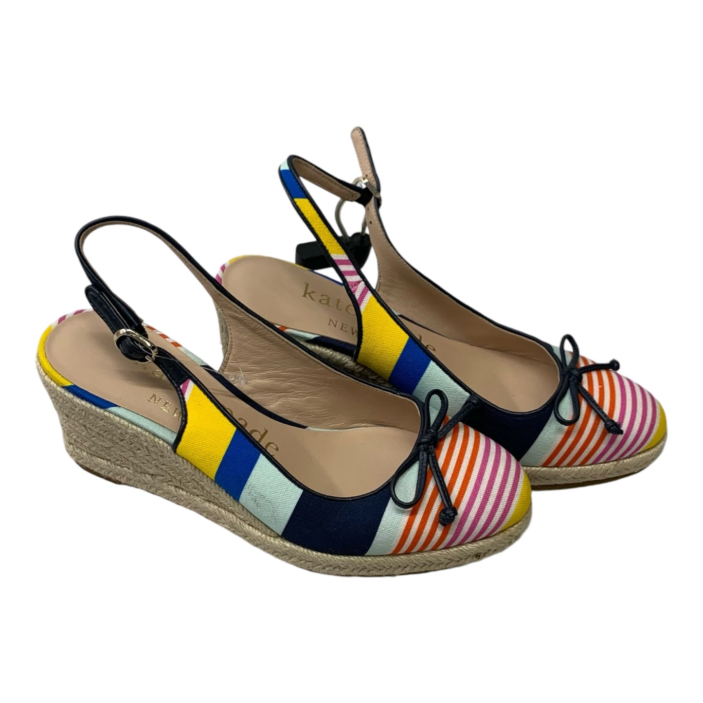 Shoes Designer By Kate Spade In Striped Pattern, Size: 6.5