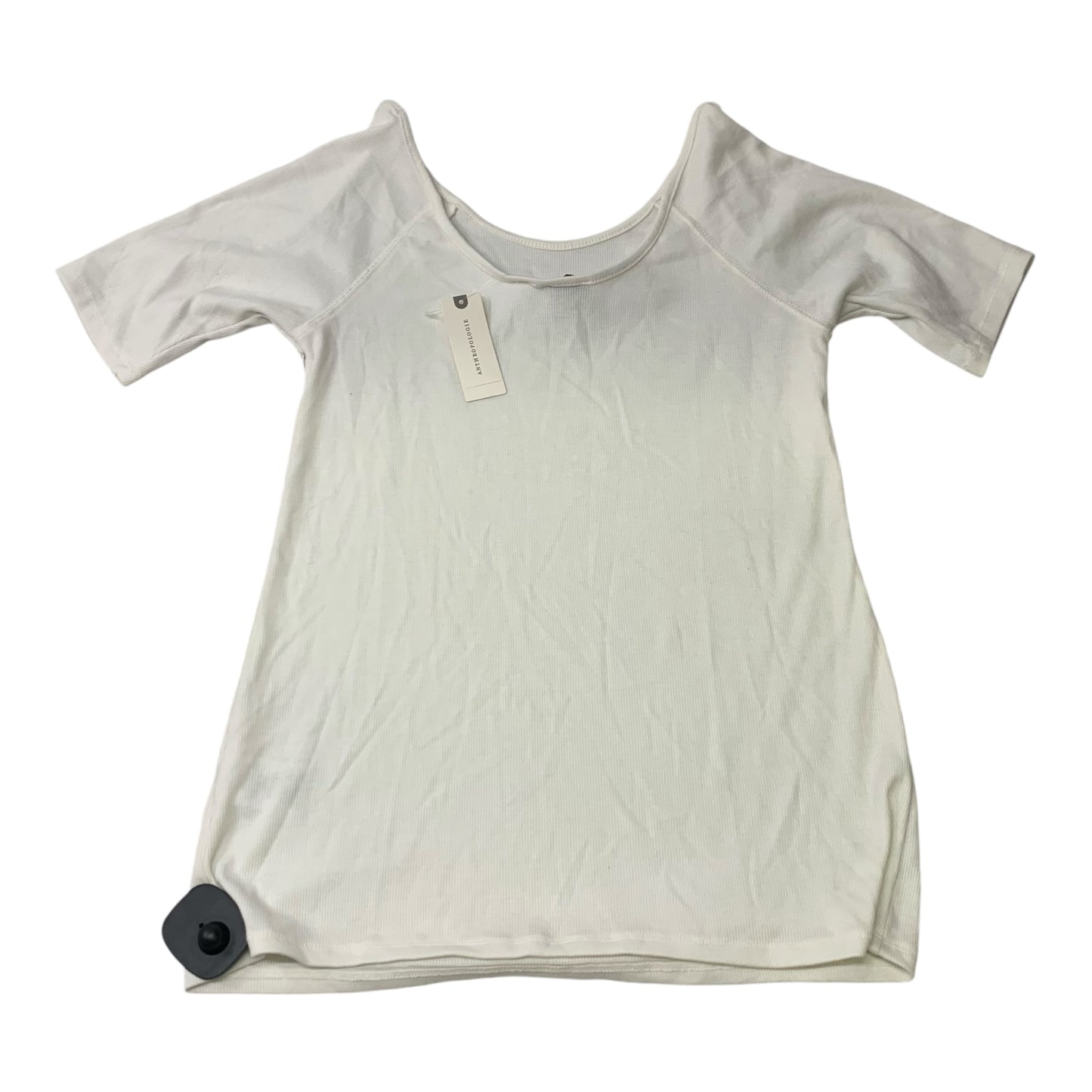 Top Short Sleeve Basic By Anthropologie In White, Size: S