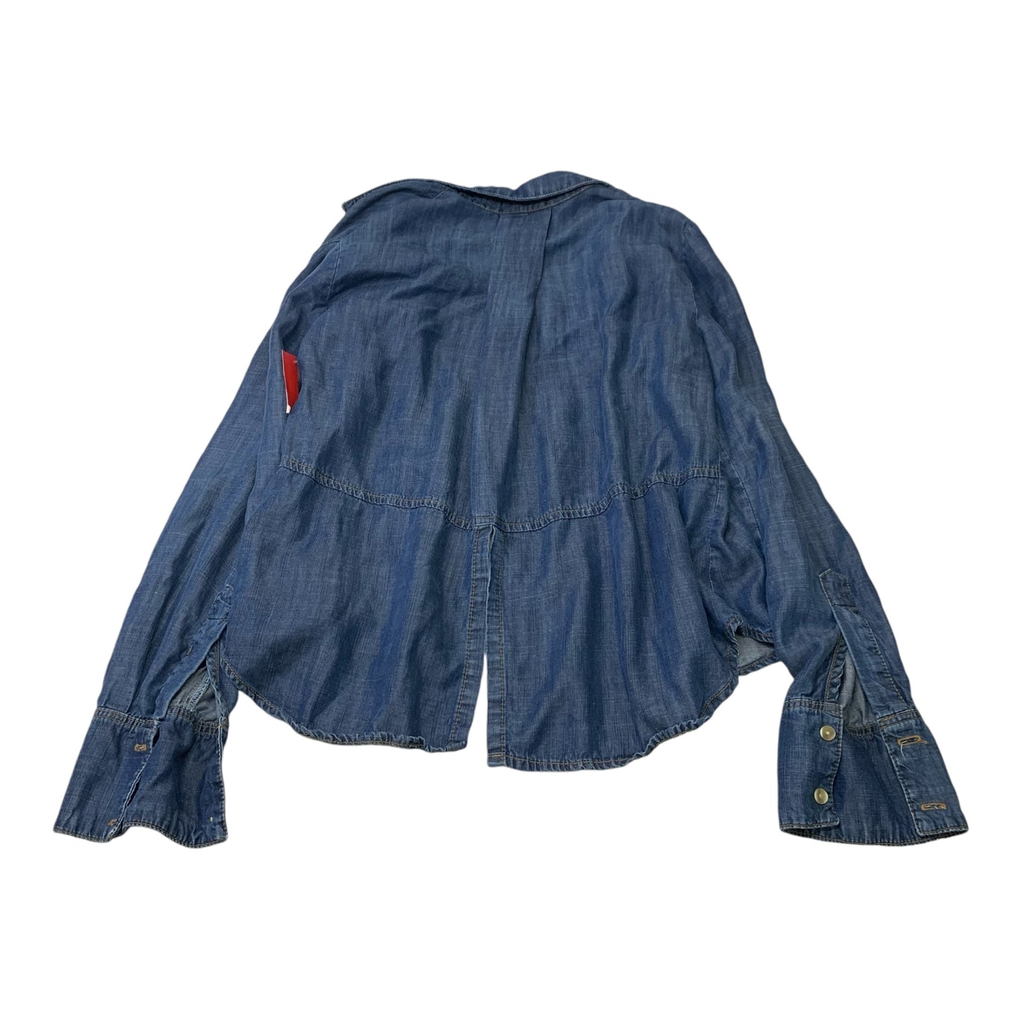 Top Long Sleeve By Cloth & Stone In Blue Denim, Size: M