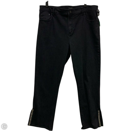 Jeans Boot Cut By Ann Taylor In Black Denim, Size: 14