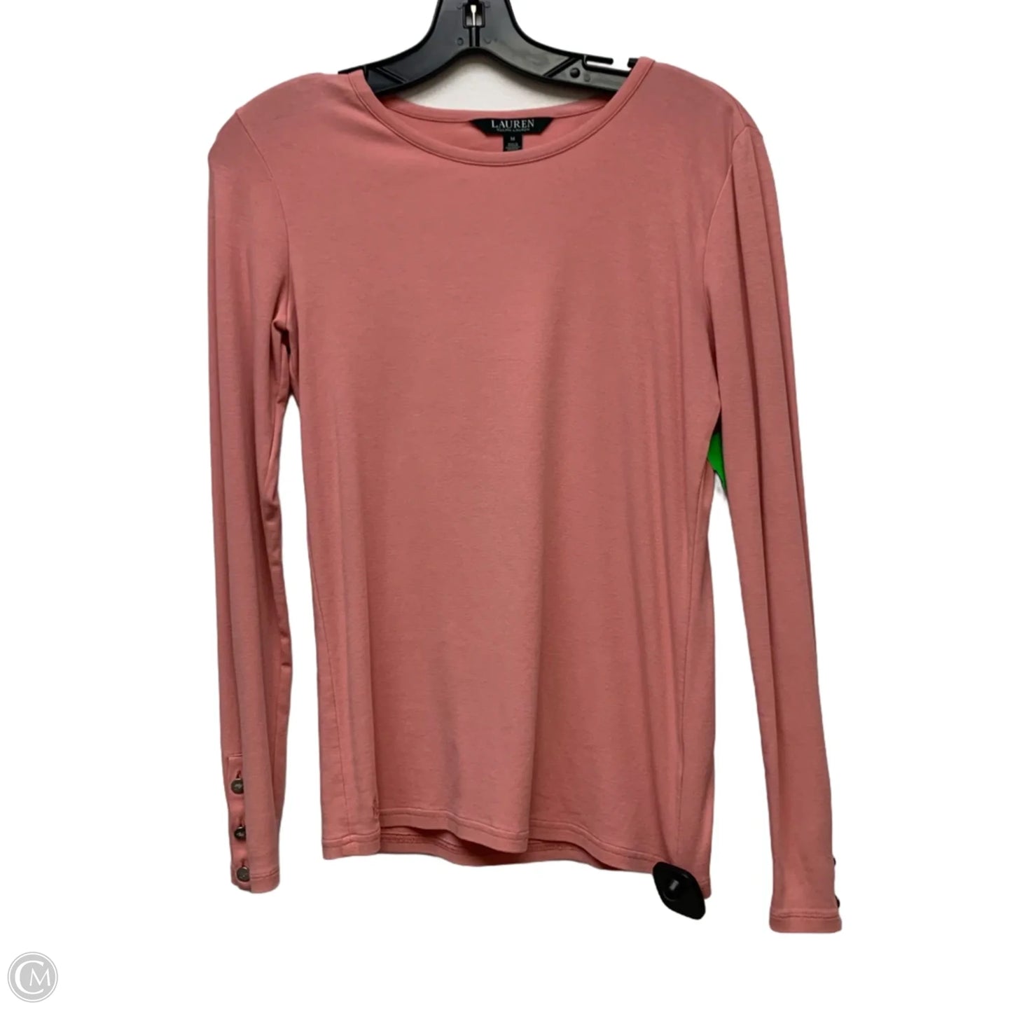 Top Long Sleeve Basic By Ralph Lauren In Pink, Size: M