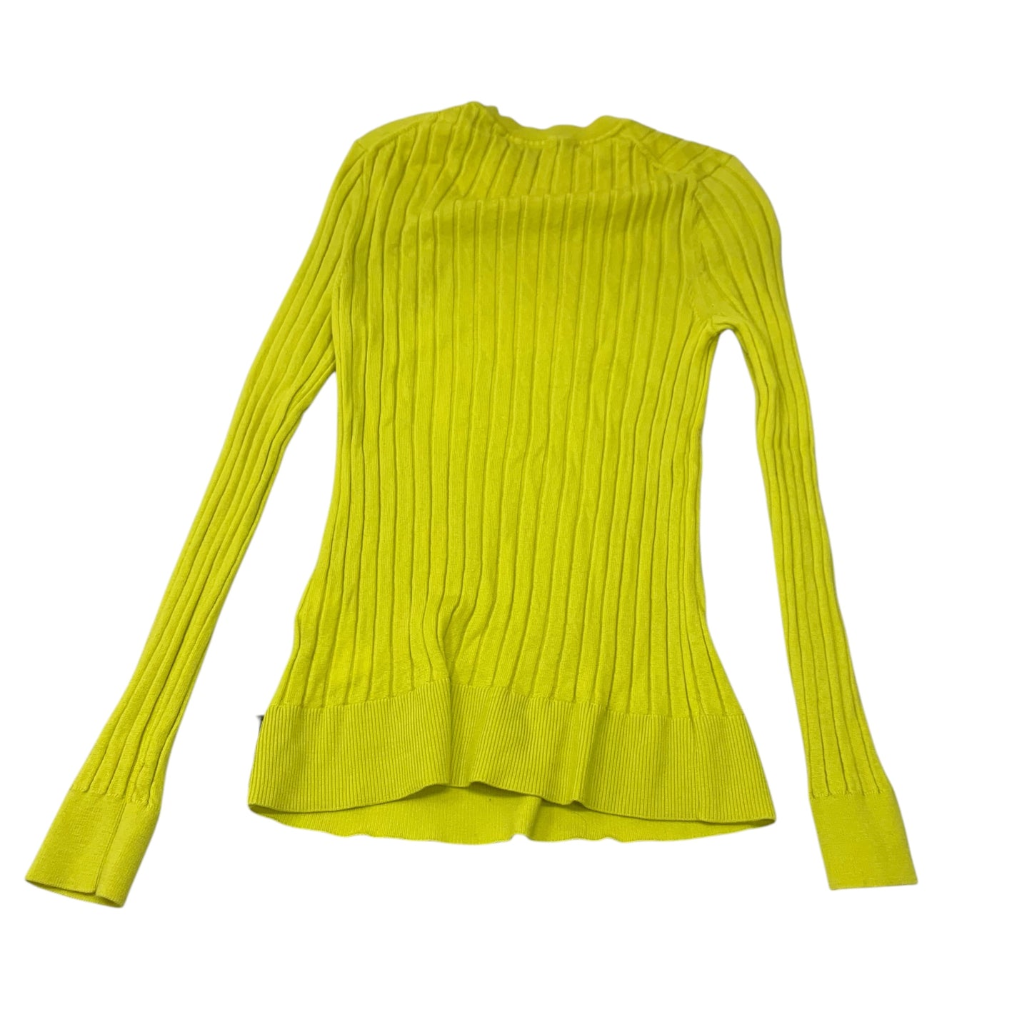 Top Long Sleeve Basic By Banana Republic In Chartreuse, Size: S