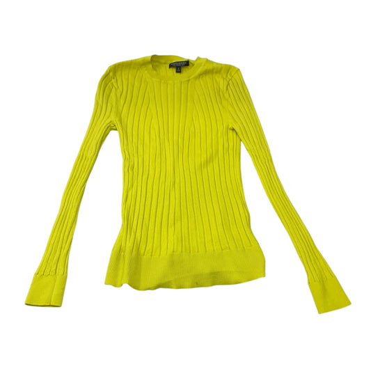 Top Long Sleeve Basic By Banana Republic In Chartreuse, Size: S