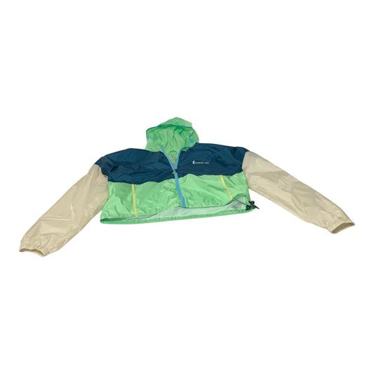 Jacket Windbreaker By Cmb In Blue & Green, Size: M