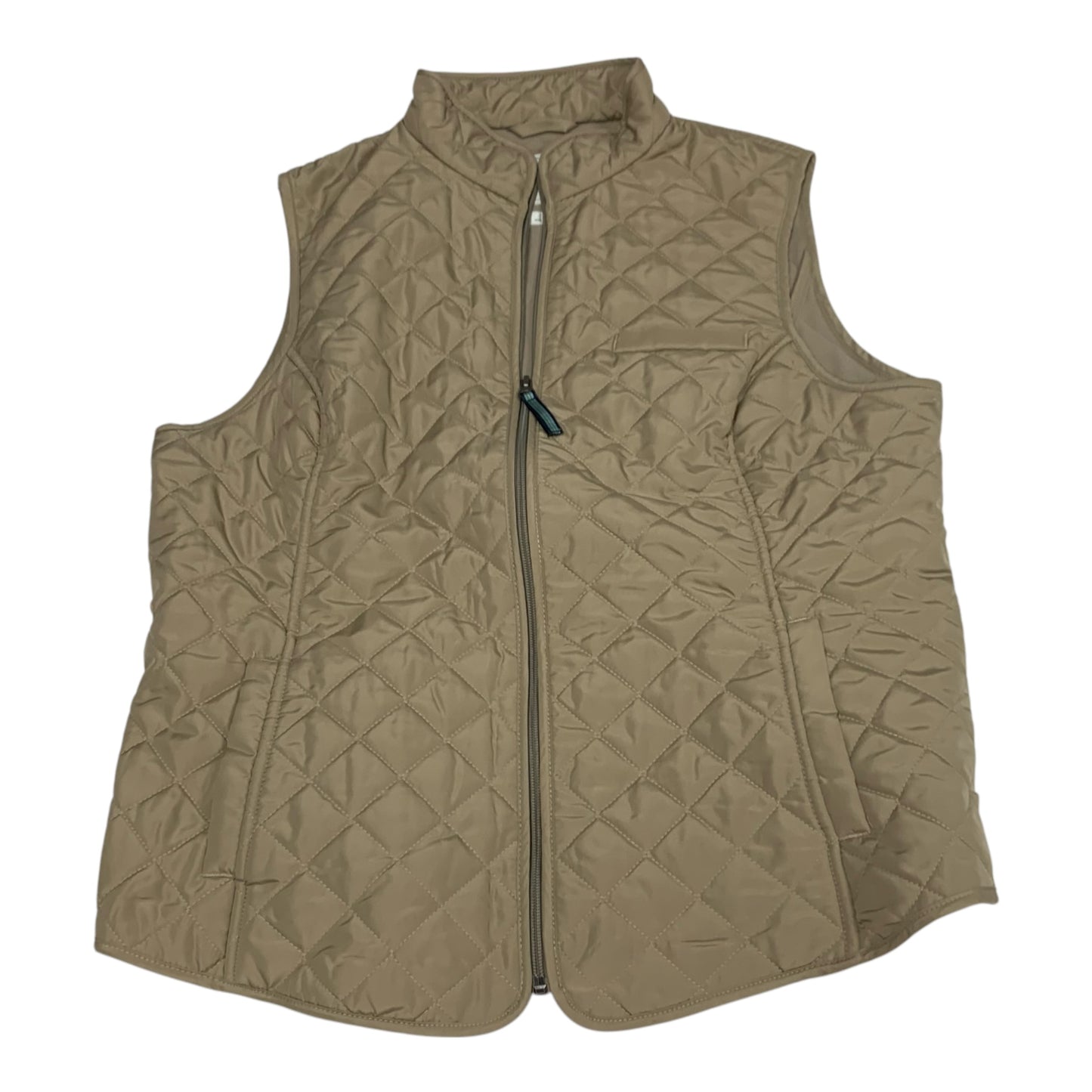 Vest Puffer & Quilted By Van Heusen In Tan, Size: L