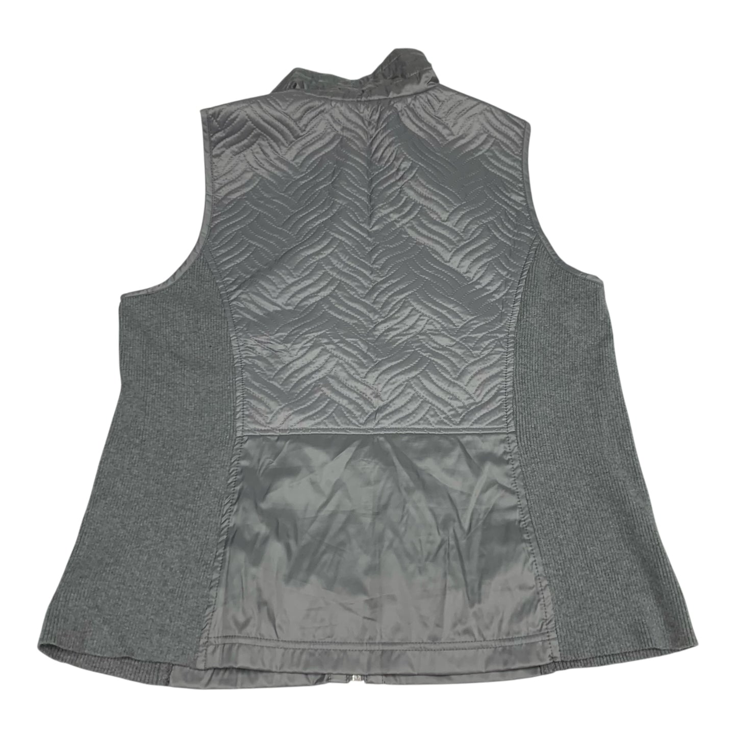 Vest Puffer & Quilted By Zenergy By Chicos In Grey, Size: L