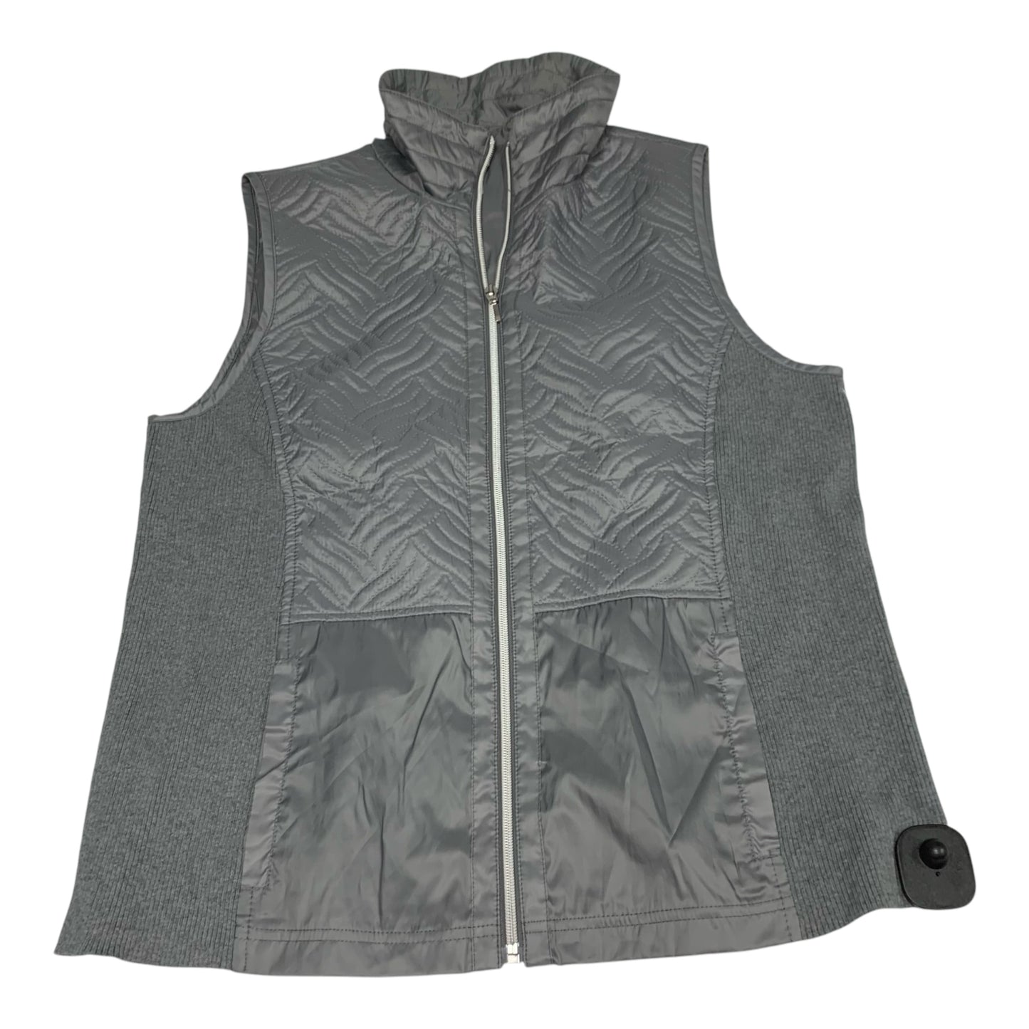 Vest Puffer & Quilted By Zenergy By Chicos In Grey, Size: L