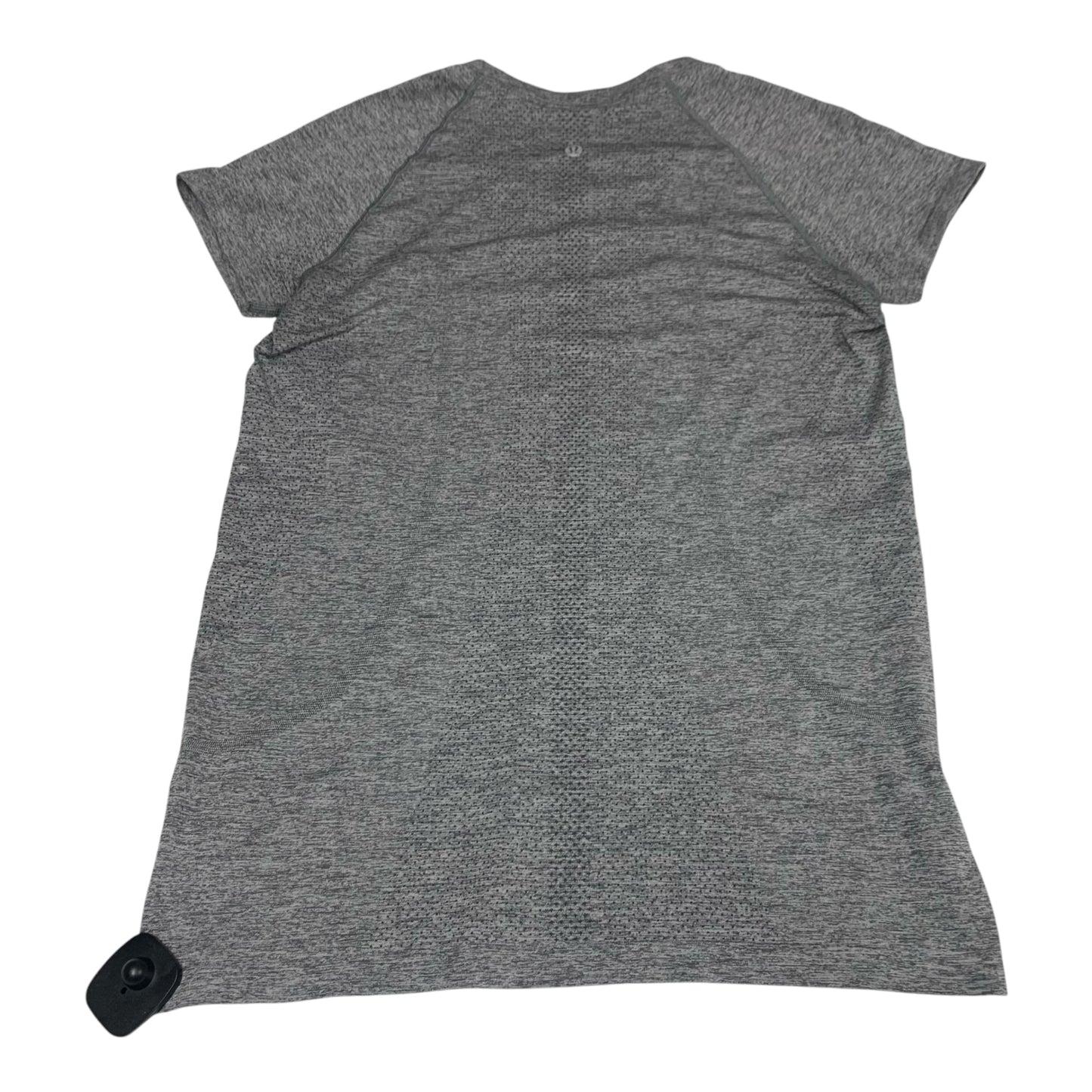 Athletic Top Short Sleeve By Lululemon In Grey, Size: M