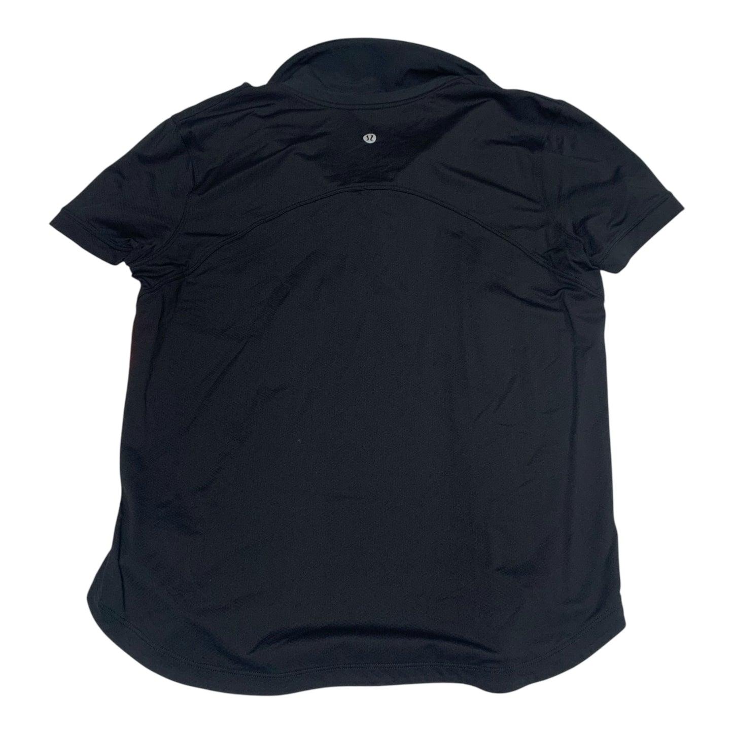 Athletic Top Short Sleeve By Lululemon In Black, Size: M