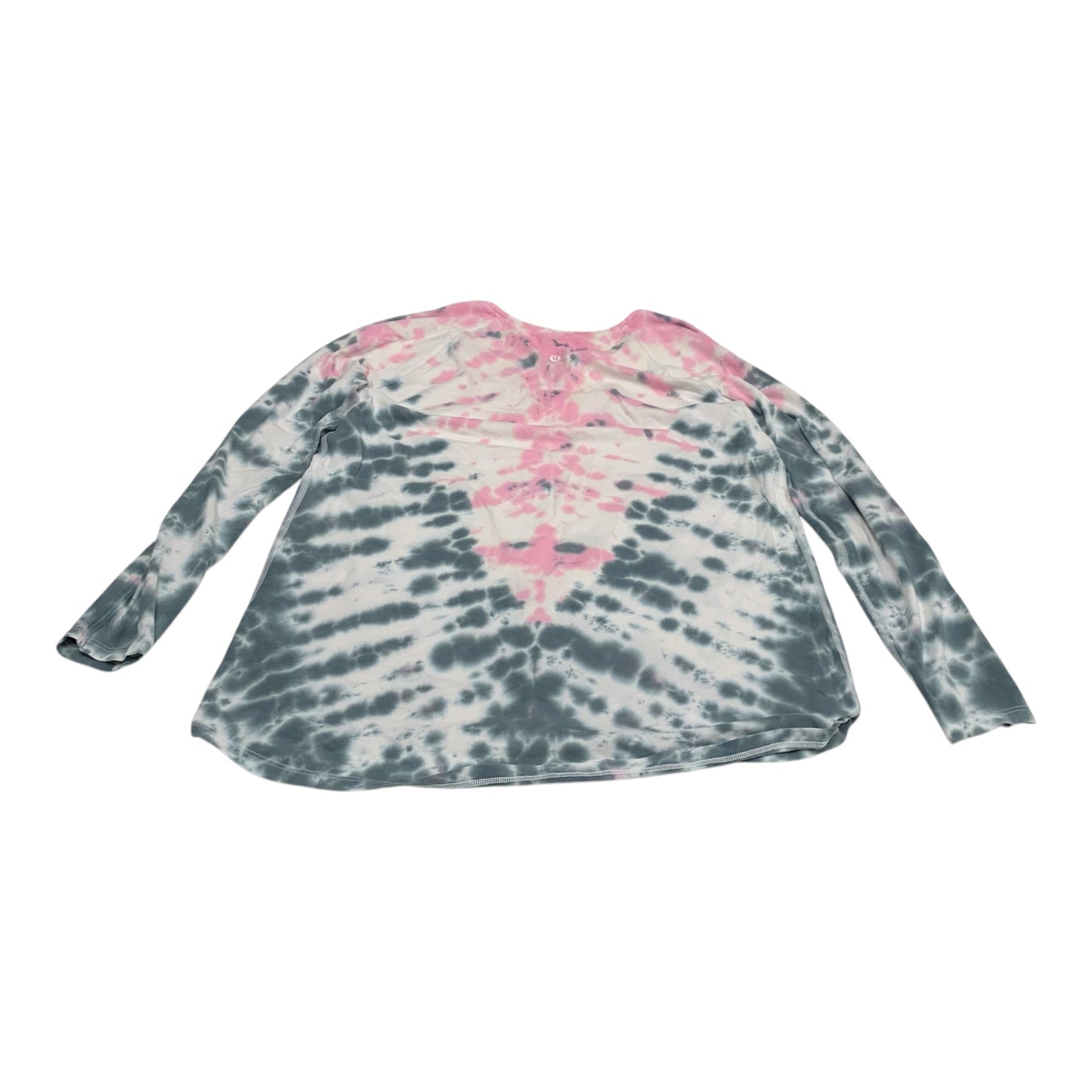 Athletic Top Long Sleeve Crewneck By Lululemon In Tie Dye Print, Size: M