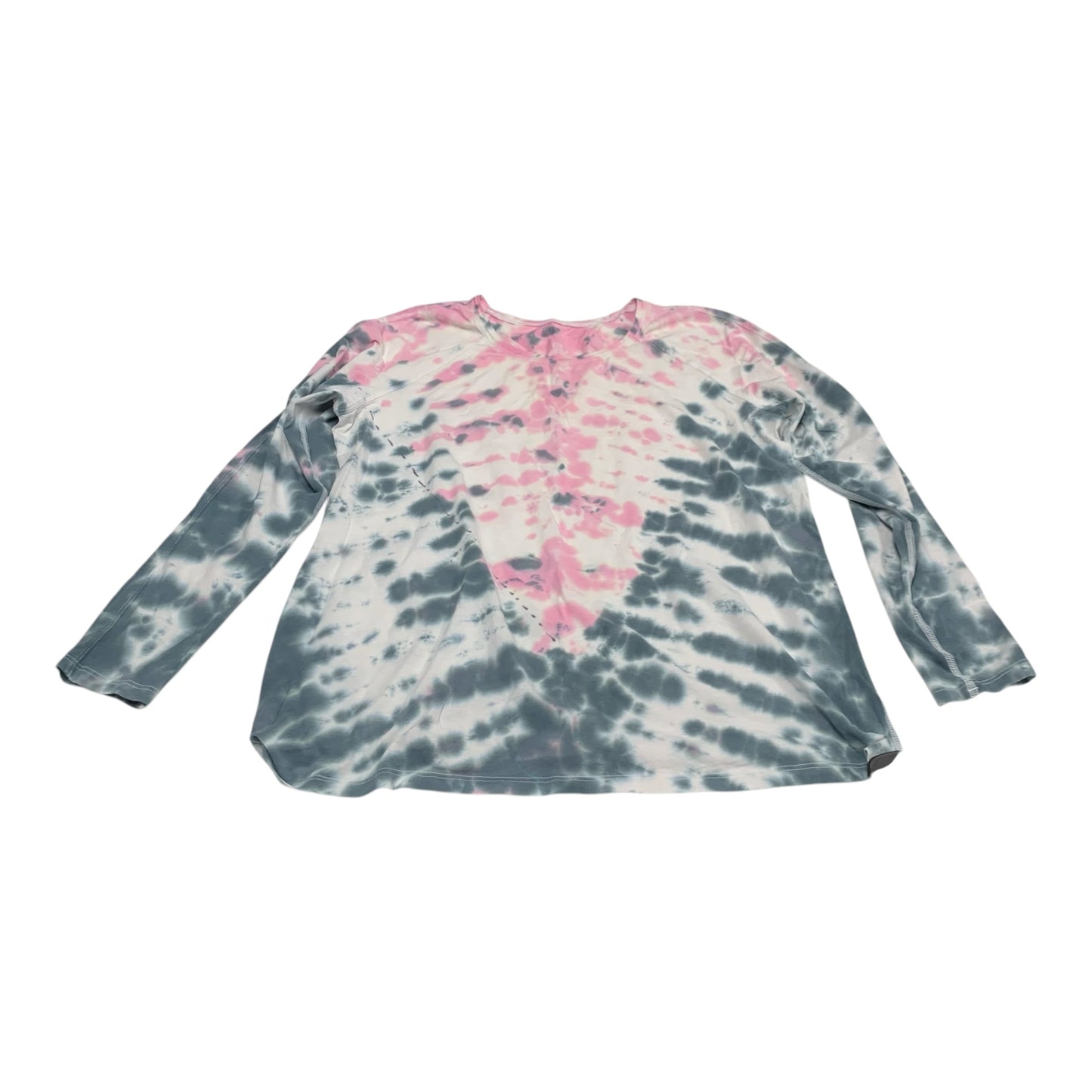 Athletic Top Long Sleeve Crewneck By Lululemon In Tie Dye Print, Size: M