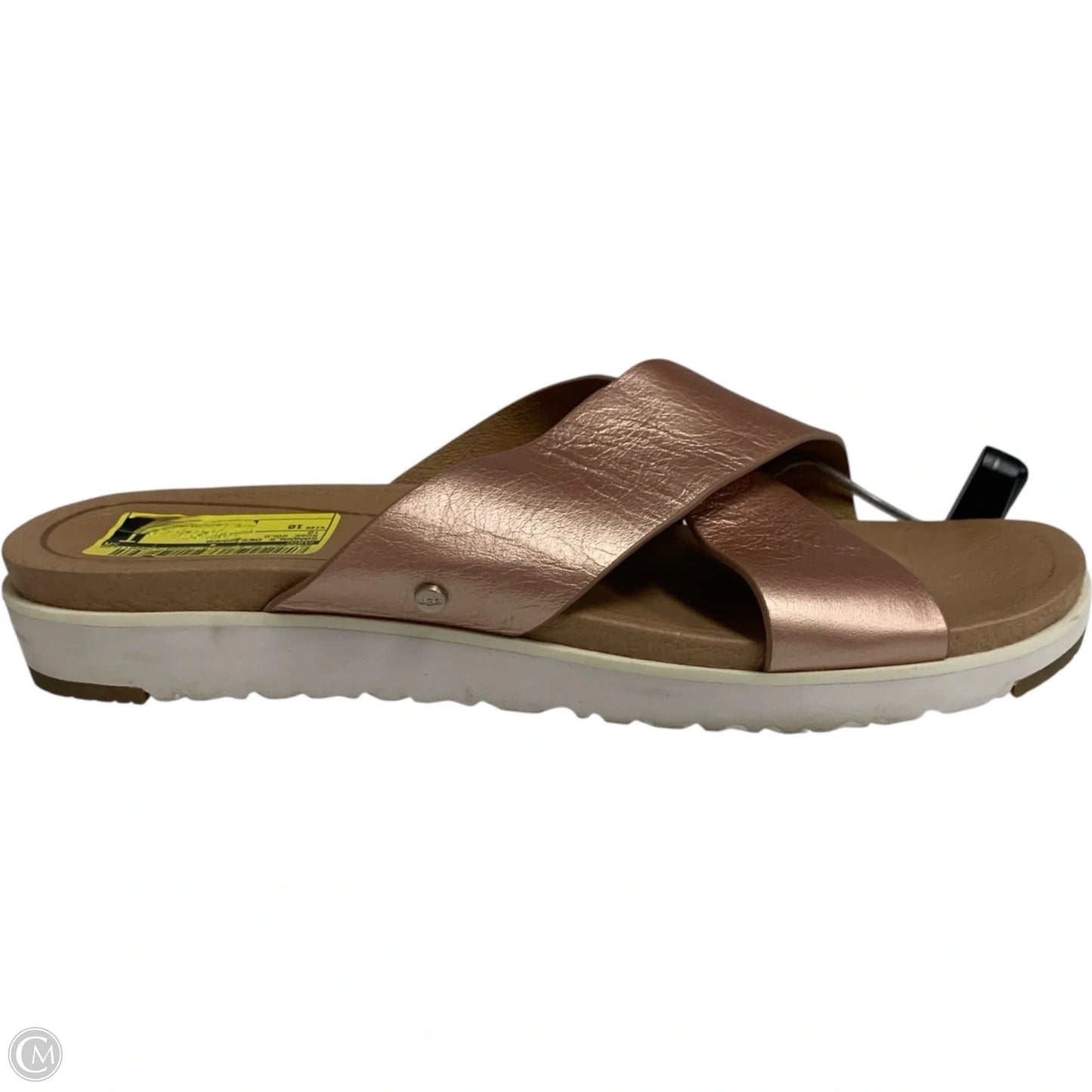 Sandals Designer By Ugg In Rose Gold, Size: 10