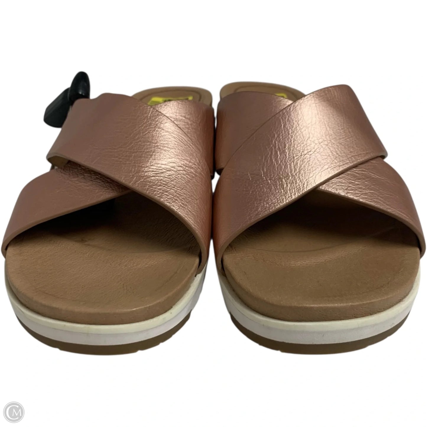 Sandals Designer By Ugg In Rose Gold, Size: 10