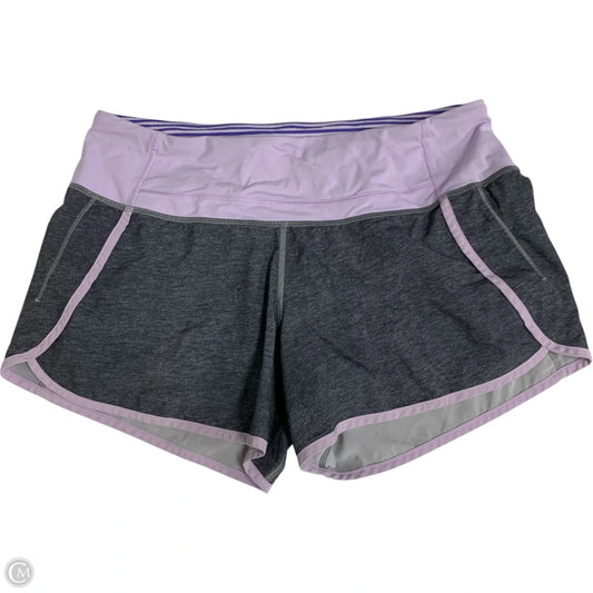 Athletic Shorts By Lululemon In Grey & Purple, Size: S
