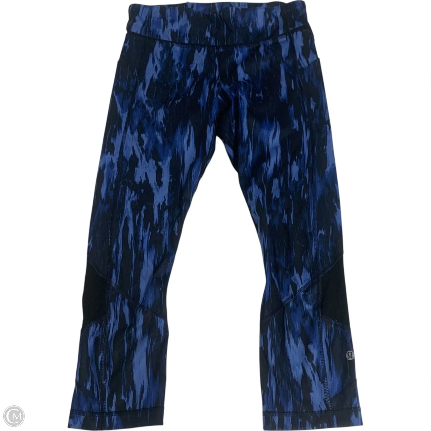Athletic Leggings Capris By Lululemon In Black & Blue, Size: S