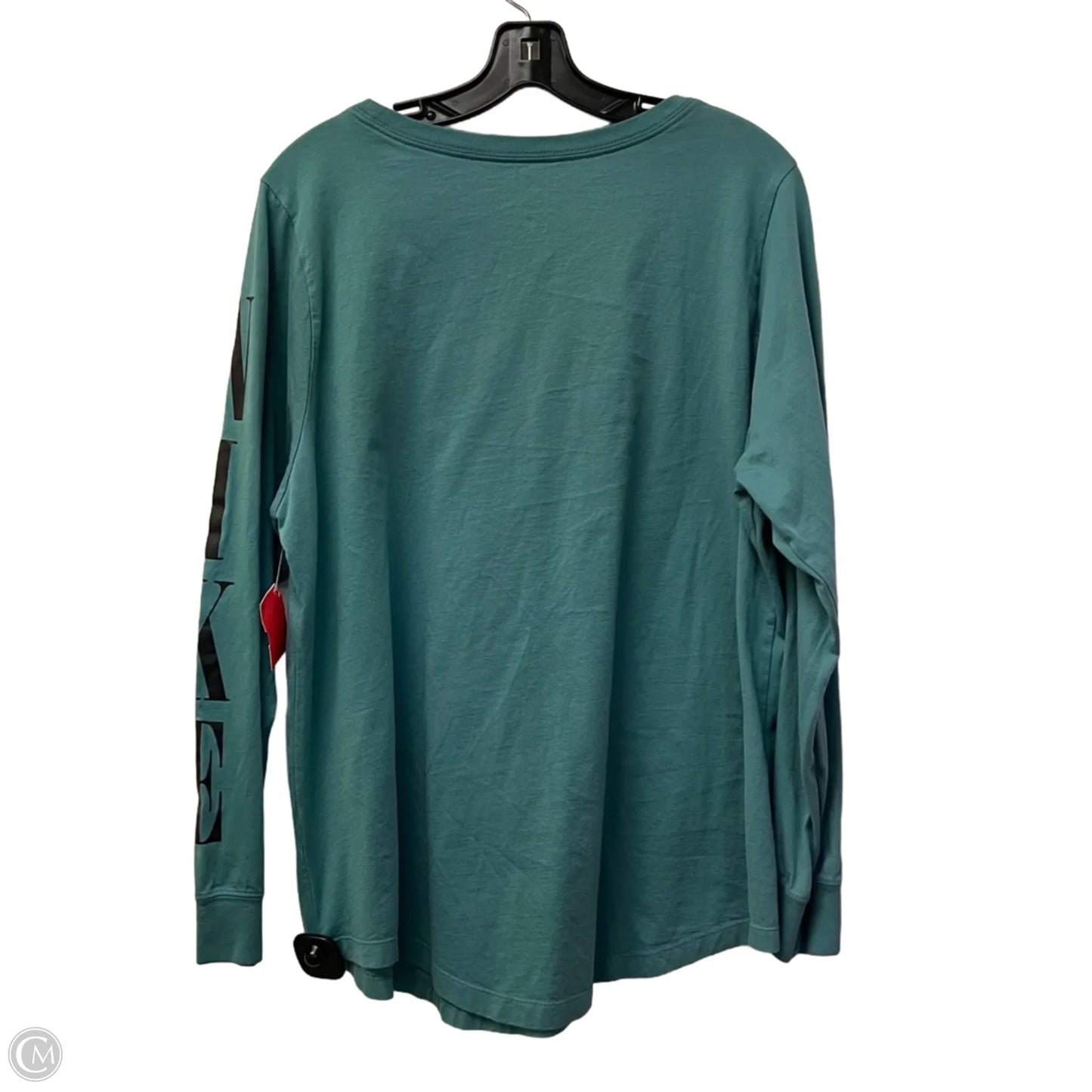 Athletic Top Long Sleeve Crewneck By Nike Apparel In Teal, Size: 1x