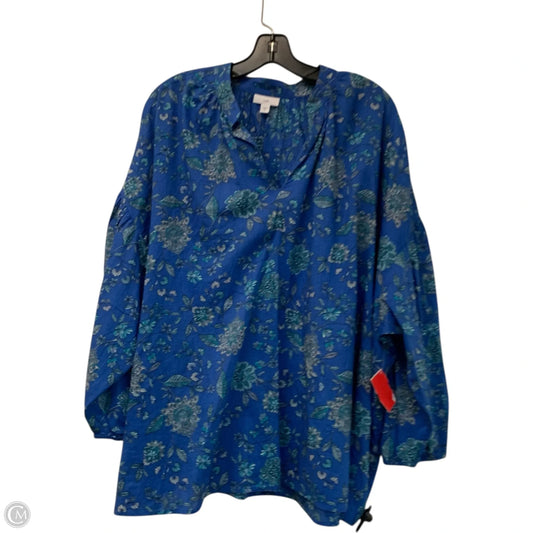 Top Long Sleeve By J. Jill In Blue, Size: 2x