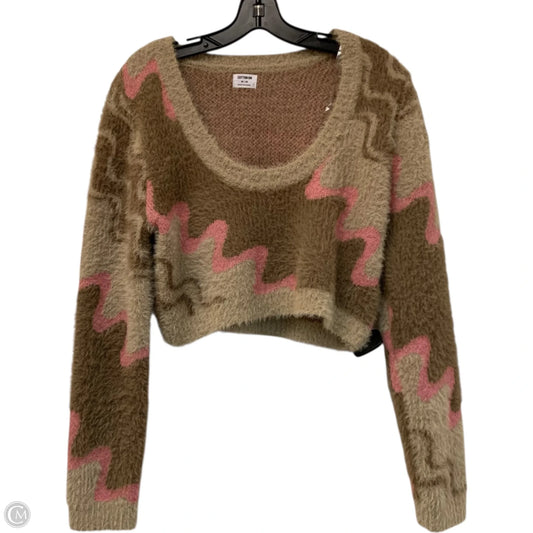 Sweater By Cotton On In Brown & Pink, Size: M