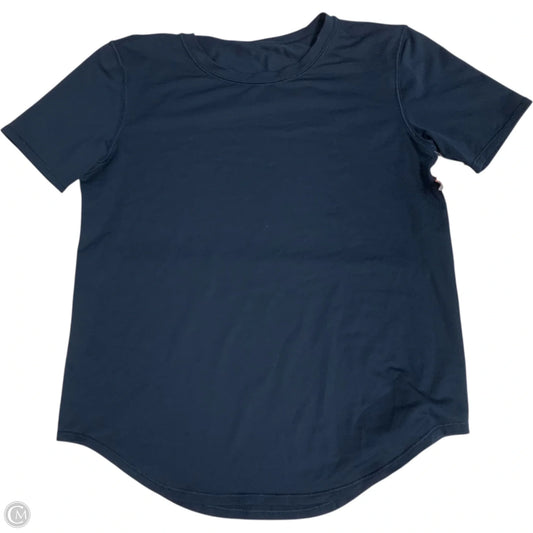 Athletic Top Short Sleeve By Lululemon In Navy, Size: S