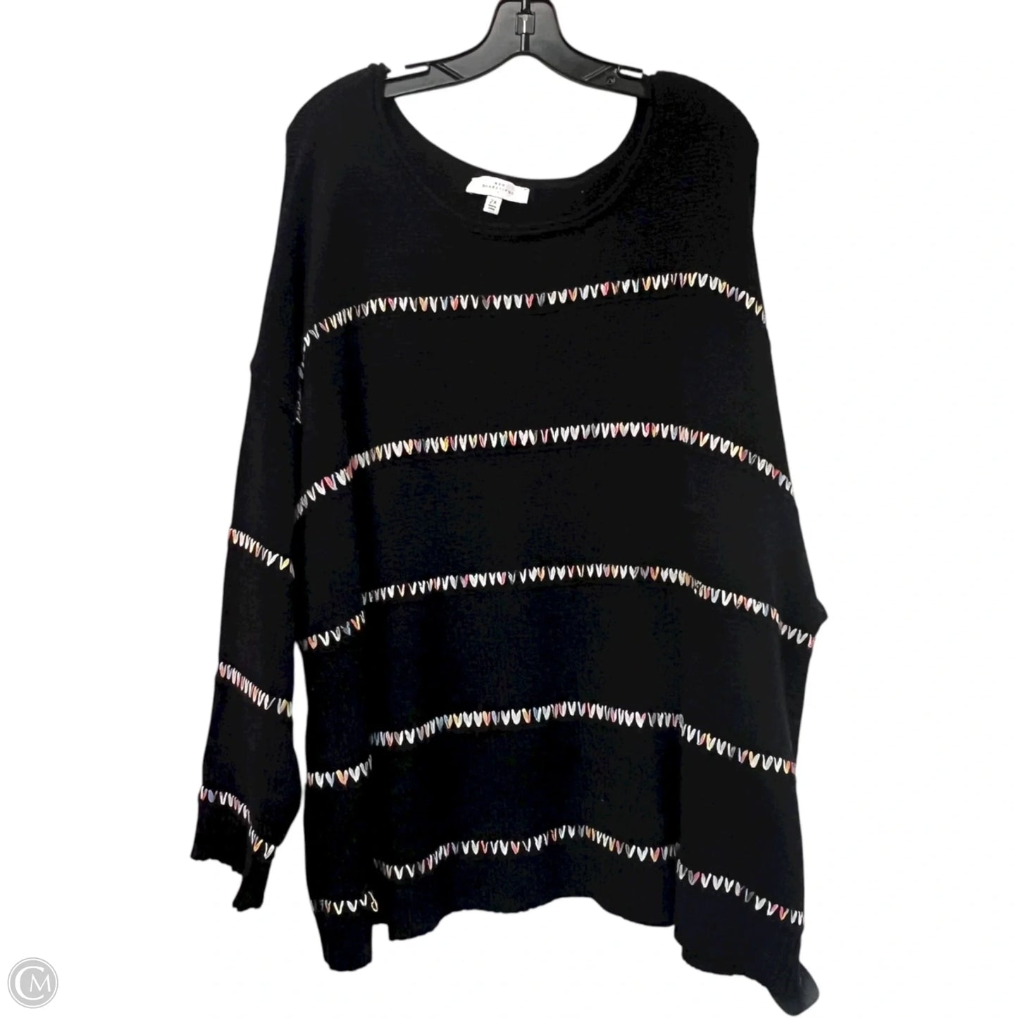 Sweater By New Directions In Black, Size: 2x