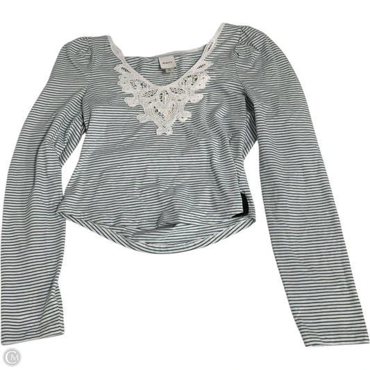 Top Long Sleeve By Maeve In Striped Pattern, Size: M