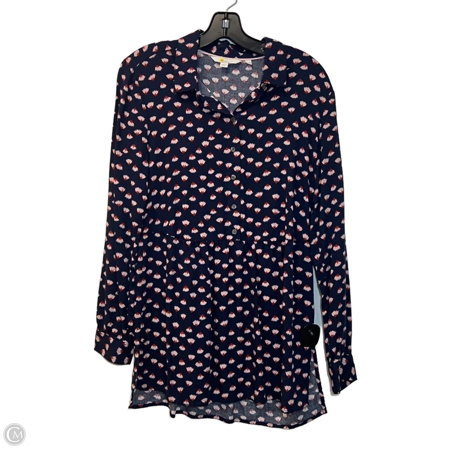 Tunic Long Sleeve By Boden In Blue & Pink, Size: S