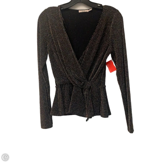 Top Long Sleeve By Mi Ami In Black & Gold, Size: M