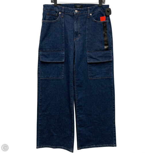 Jeans Wide Leg By Banana Republic In Blue Denim, Size: 12