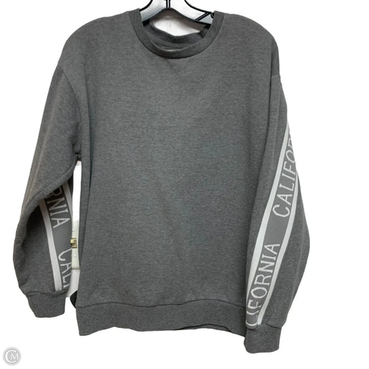 Sweatshirt Crewneck By Reflex In Grey, Size: M