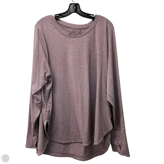 Athletic Top Long Sleeve Crewneck By Athleta In Purple, Size: 2x