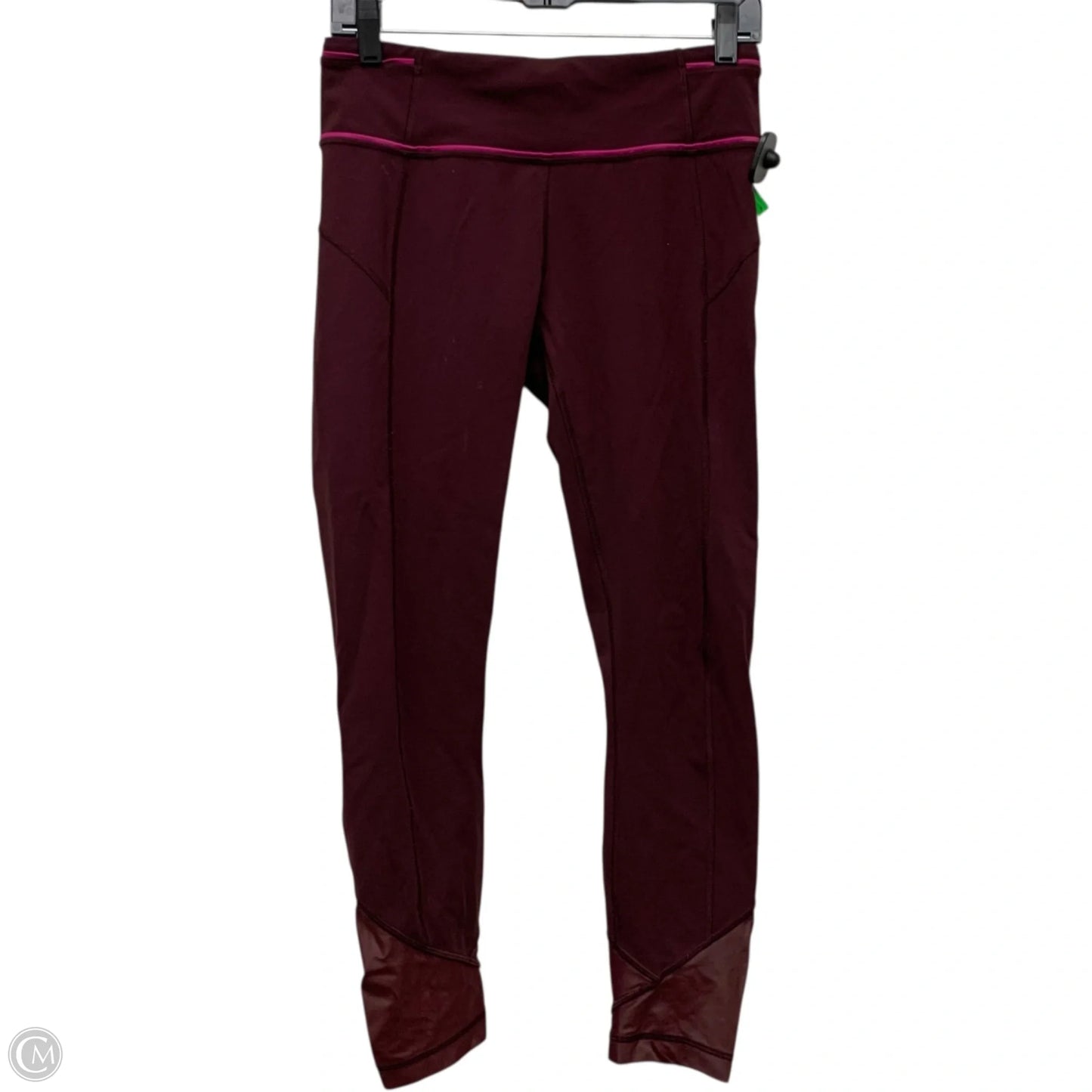 Athletic Leggings By Lululemon In Maroon, Size: S