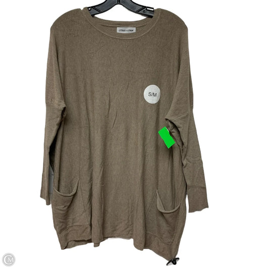 Top Long Sleeve By citrus lemon In Brown, Size: S