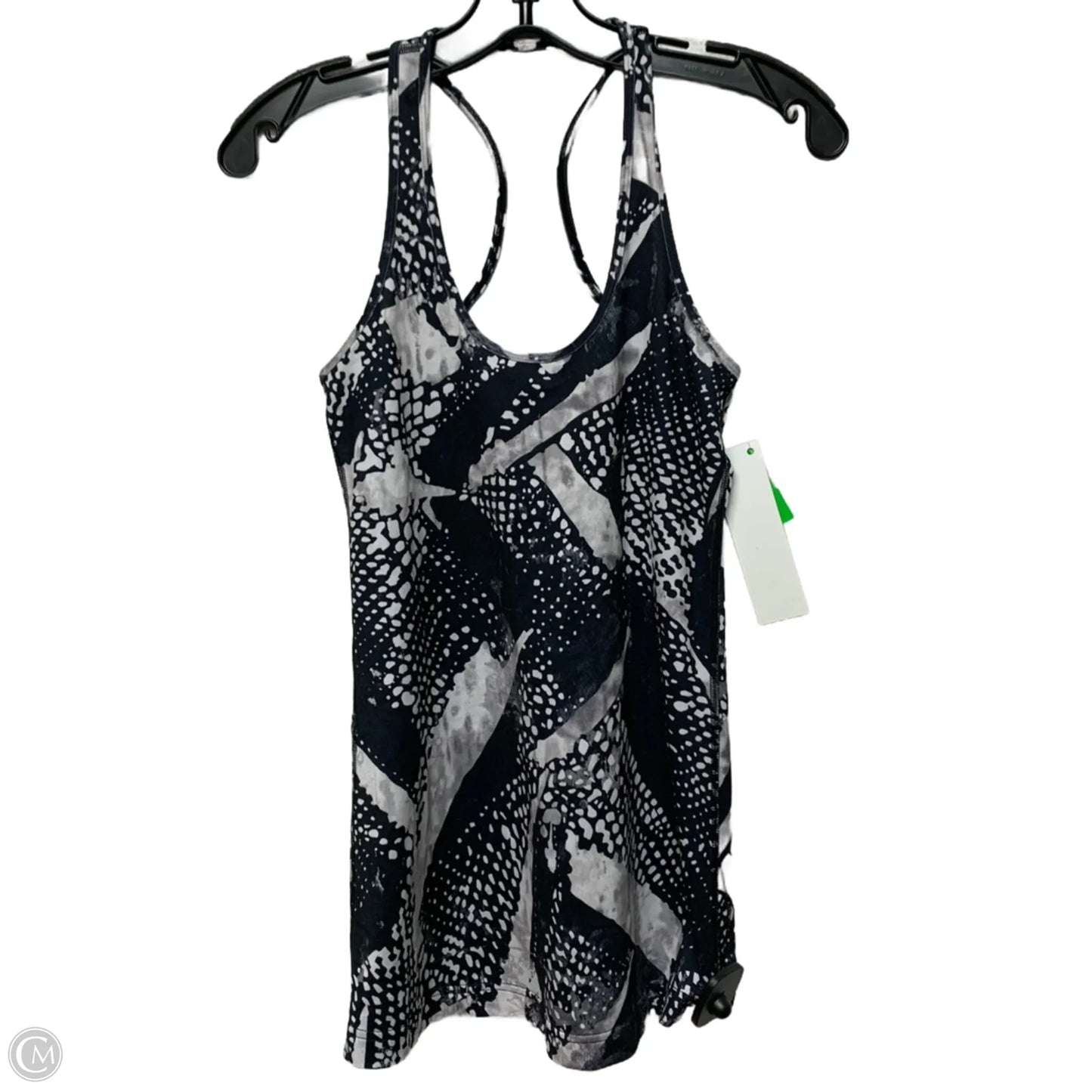 Athletic Tank Top By Lululemon In Black & White, Size: M