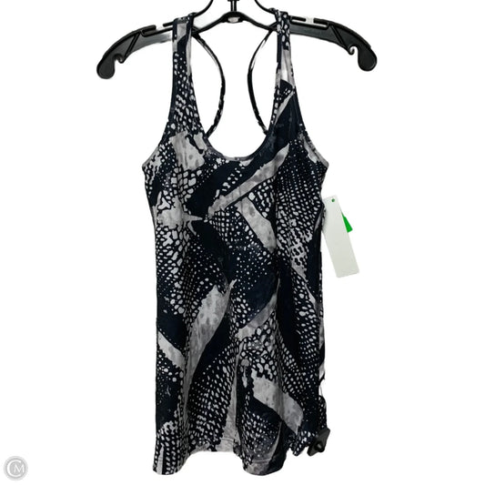 Athletic Tank Top By Lululemon In Black & White, Size: M